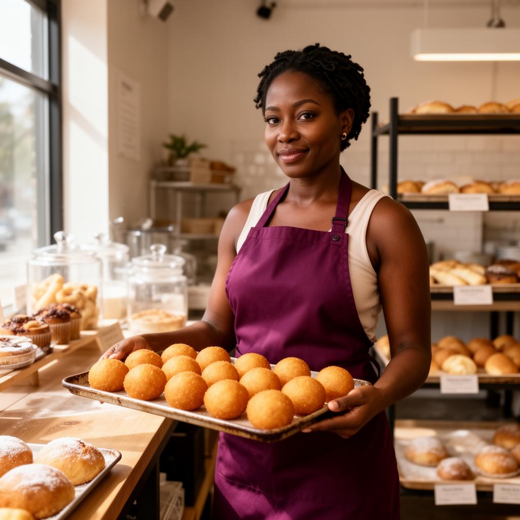 Biso, founder, in her Windsor bakery